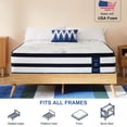 thumbnail image 6 of FOLVUTY Queen Mattress 12" Cooling Hybrid Mattress in a Box, Gel Memory Foam Mattress with 7-Zone Support, Individually Wrapped Pocket Coils, Medium, 6 of 15