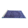 thumbnail image 2 of Ahgly Company Machine Washable Indoor Square Persian Blue Traditional Area Rugs, 3' Square, 2 of 4