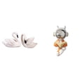 thumbnail image 1 of Figura decorativa de cisne de resina, escultura artística, centro de mesa, material de resina moderno, realista, ideal para bodas, fiestas, hogar y of, 1 of 8