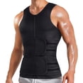 thumbnail image 2 of 1pcs Men's corset Waist Trainer Men Slimming Body Shaper Vest Zipper Velcro Strap Correction Abdomen Tank Top Fitness Shapewear, 2 of 8