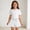White, variant on FSYBOA Girls Shorts, Above the Knee Fashion Casual Drawstring Kids Summer Shorts Pink Size 7-8T