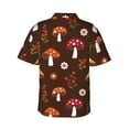 thumbnail image 3 of Goofa Woodland Mushroom Hawaiian Shirt for Men, Unisex Summer Beach Casual Short Sleeve Button Down Shirts,Aloha Tropical Floral print shirt-, 3 of 9