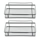 thumbnail image 5 of Organizador de pared para baño, estantes de ducha de acero al carbono adhesivos a prueba de óxido con ganchos para inodoro y cocina, color negro, 5 of 14