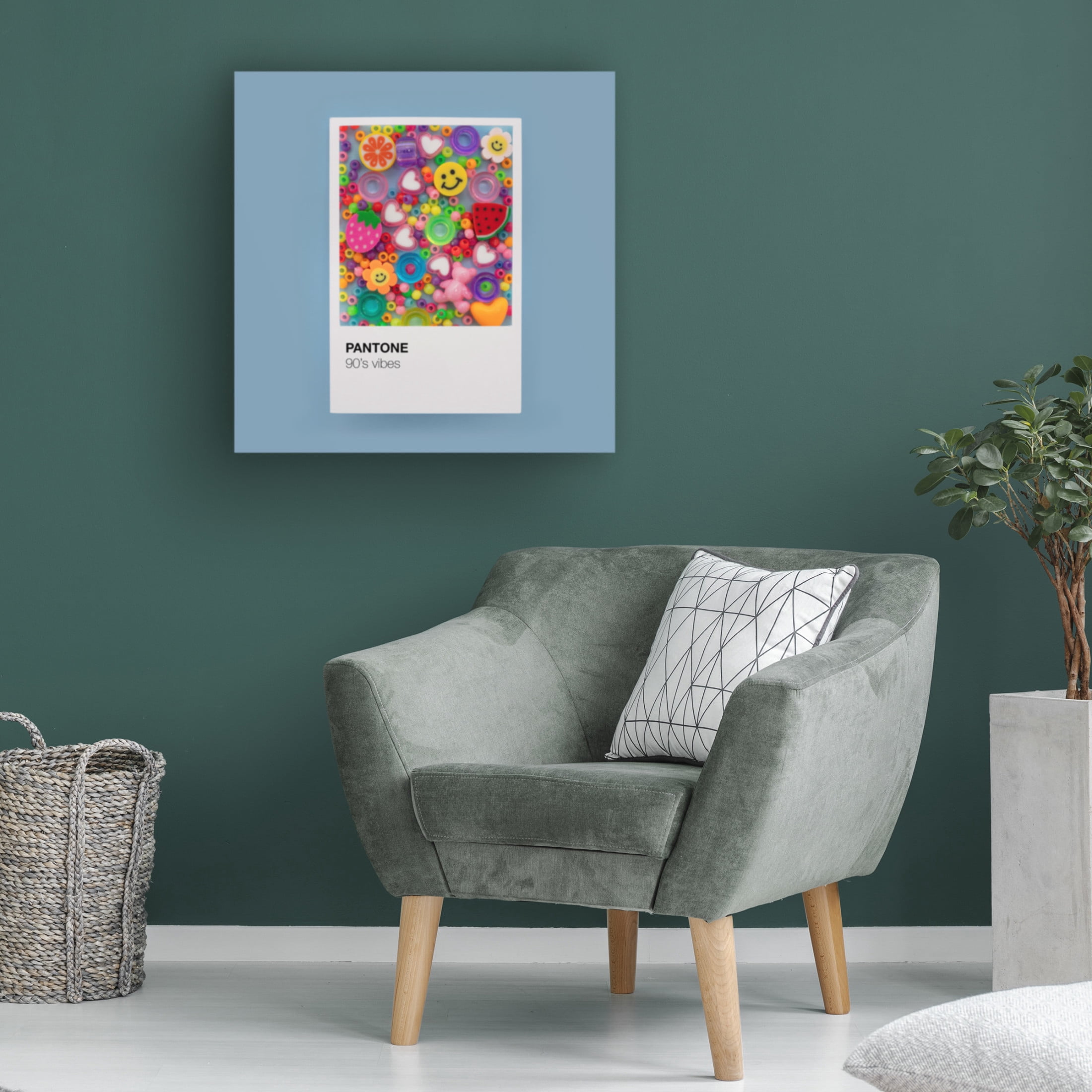 Canvas Wall Art - Julia Ramiro '90 S' Wall Art for Living Room, Bedroom, or Office Décor by Trademark Fine Art - 18 x 18 Inches