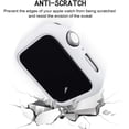 thumbnail image 4 of 4 Pack Compatible for Apple Watch Case 44mm [NO Screen Protector] Series 6 5 4 SE, Hard PC Bumper Case Protective Cover Frame Compatible for iWatch 44mm, Silver/White/Black/Navy Blue, 4 of 5
