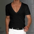thumbnail image 2 of CONZONE Men's T-Shirts Short Sleeve T Shirts for Men Casual V Neck Solid Color Lightweight Tees Soft Cozy Athletic Tops, 2 of 5