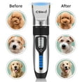 thumbnail image 2 of Dog Hair Clippers, Professional LED Display Dog Grooming Kit, Cordless Quiet Pets Clippers Hair Trimmer, Low Noise Dog Shaver Clipper with 4 Comb Guides, 5 Size Fine Tuning Knob for Thick Coats Cats, 2 of 8