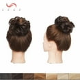thumbnail image 2 of SEGO Messy Human Hair Bun Extensions Straight/Curly Fake Hair Bun Hairpiece for Updo Style Chignon for Women Donut Ponytail, 2 of 6