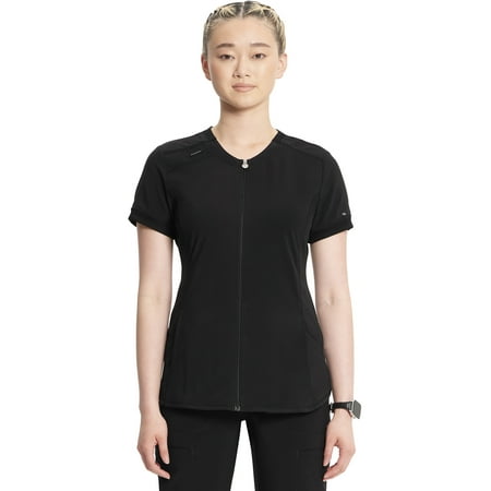Infinity Cherokee Women Nurse Scrubs Top Zip Front V-Neck CK810A