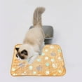 thumbnail image 5 of Btomtd 16"x24" Flannel Pet Blanket for Cats Dogs Sleeping Mat Small Medium Sized Cozy Bed Blanket Soft Throw Blanket, Coffee, 5 of 6
