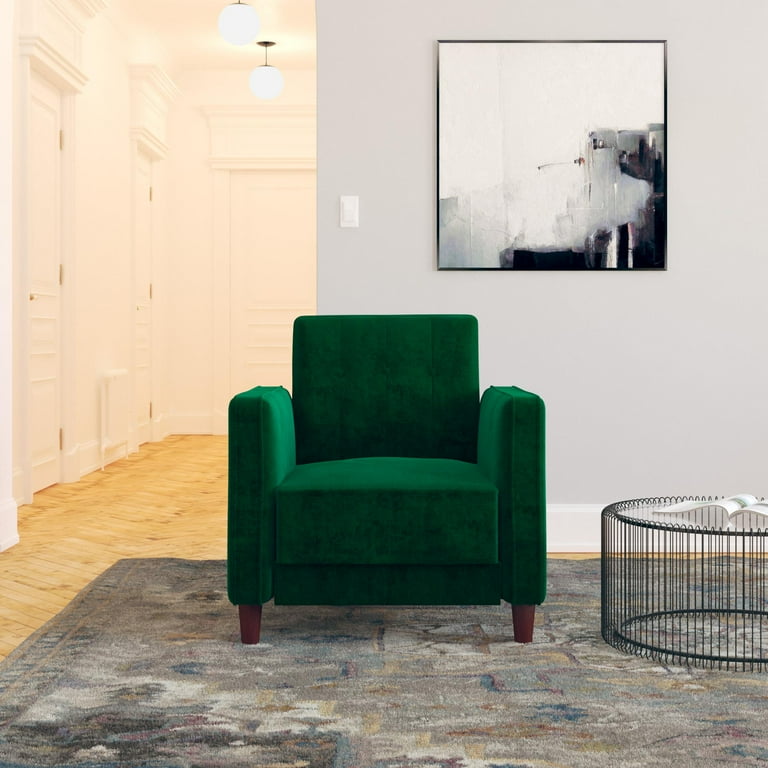 Green velvet chair walmart sale