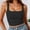 F-181Black, variant on ZHOGXU Women's Tank Tops Sleeveless Square Neck Solid Color Cropped Comfortable Stretchy Slim Fit Layering Camisole For Daily Wear,Black,Xs