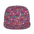 thumbnail image 2 of Daiia Summer Flamingo print Flat Bill Hats Flat Brim Trucker Cap Baseball Cap Adjustable Classic Low Profile Hat Unconstructed Plain Cap, 2 of 9
