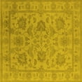 thumbnail image 1 of Ahgly Company Machine Washable Indoor Square Oriental Yellow Industrial Area Rugs, 7' Square, 1 of 4