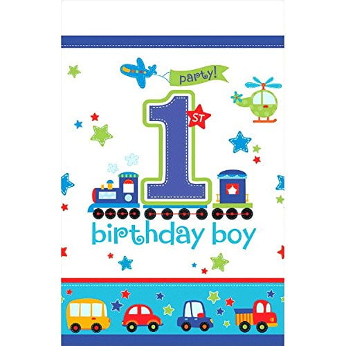 PARTY ROBOTS TABLE COVER 54/" X 102/" PLASTIC BIRTHDAY TABLEWARE CHILDREN BOYS