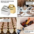 thumbnail image 4 of Efavormart 25 Pack | Metallic Silver Striped Party Favor Gift Tote Gable Box Bags, Candy Treat Boxes - 6"X3.5"X7", 4 of 5
