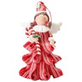 thumbnail image 2 of D-GROEE Small Christmas Figurines Miniature PVC Statue Decorations Christmas Mini Resin Ornaments Christmas Tree Hanging Ornaments Angle Snow Houses Ornament, 2 of 8