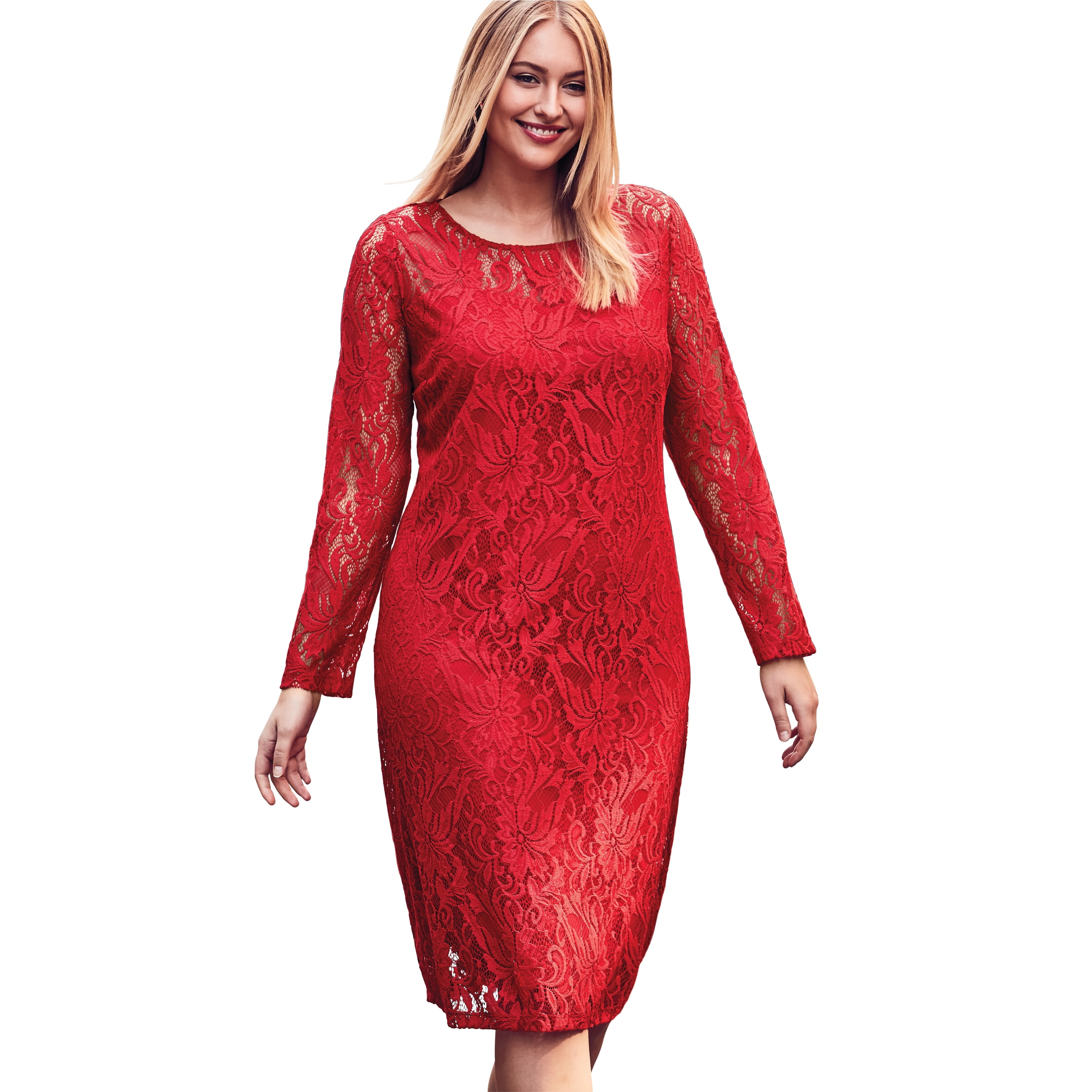 plus size lace shift dress