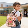 thumbnail image 3 of Uorisanigo School Backpack for Preschool Kids, Lightweight Toddler Bookbag with Side Pocket, Large Capacity Casual Daypack for Girls Travel Watermelon Capybara, 3 of 7