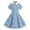 Light Blue, variant on HNMKIU Retro Polka Dot Girls Dress Short Sleeve Turn Down Collar Swing Style Party And Performance Outfit Red,7-8 Years