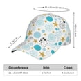 thumbnail image 5 of Kdxio Unisex Gold Stars Blue Dots Pattern Pattern Baseball Cap Unisex Washed Classic Adjustable Hat, 5 of 5