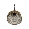 thumbnail image 5 of Kouboo Luhu Open Weave All Weather Cane Rib Outdoor Dome Pendant Lamp Coastal LED Black Dome Outdoor Pendant Lights Shades, 5 of 9