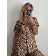 thumbnail image 5 of Ekouaer Pajamas Set for Women Short Sleeve Sleepwear Button Down Pjs Soft 2 Piece Lounge Sets, 5 of 6