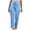 Light Blue, variant on Qingpeng Casual Wide Leg Pants for Women Drawstring Elastic Waist Flowy Loose Pants Long Lounge High Waist Pants