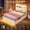 White&Full Size, variant on Full Size Bed Frame with Bookcase Storage Headboard, RGB Lights and Charging Station, Esports-Style Full Upholstered Platform Beds with 4 Drawers, No Box Spring Needed, Black