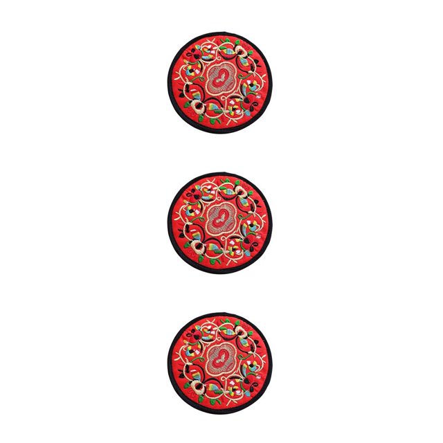 Bewildely Posavasos para bebidas, tapete étnico para taza de té, almohadilla bordada, almohadillas aislantes, decoración de para fiesta Type7 NO7