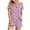 Pink, variant on Mgmyaa Women's Pajama Set Printed V-Neck Sleep Shirt Short Sleeve Top with Pocket Shorts Nightwear Lounge Outfit Two-Piece Set