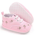 thumbnail image 3 of Zapatos De Bebé Niña Encaje Floral Bordado Suave Elástico Vendaje Zapatos De Bebé Para Diario Yuarrent BA001403-06, 3 of 6