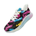 thumbnail image 3 of Psesaysky Graffiti Sneakers for Women Girl Teenagers Thick-Soled Shock-Absorbing Running Shoes Fashion Print Comfortable Lightweight Walking Shoes, 3 of 7