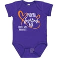 thumbnail image 3 of Inktastic Worth Fighting for Leukemia Awareness Orange Heart Boys or Girls Baby Bodysuit, 3 of 5