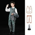 thumbnail image 4 of TJAZFJPA Western Baby Boy Clothes Winter Toddler Boys Tuxedo Suit Boys Slim Fit Formal Wedding Party Revelry Shinning Outfit Suit Kids 4 Piece Vest Pants Jacket Suit Set Baby Clothes Boy Newborn Set, 4 of 4