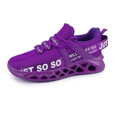 Men s Solid Woven Knit Breathable Blade Type Sneakers  Comfy Non Slip Lace Up Soft Sole Shoes For Men s Outdoor Activities
