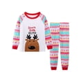 thumbnail image 1 of Conjunto de pijama con estampado navideño para niños y niñas, conjunto de Top y pantalones de manga larga con cuello redondo, ropa familiar xuanjing  unisex, 1 of 2