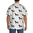 thumbnail image 3 of Kdxio Men's Hawaiian Shirt for Men Short Sleeve Shirt Dachshund Dog Summer Casual Holiday Beach Button Down T-Shirts, 3 of 7