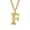 Gold F, variant on Initial Letter Necklace for Men Women Stainless Steel A to Z Alphabet Monogram Pendant Necklace Gold Plated K