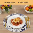 thumbnail image 4 of Navy Blue Coastal Round 15 Inch Placemats Set of 4, Summer Beach Ocean Coral Shell Rustic HeatResistant Non Slip Place Mats for Dining Table, Wipeable Braided Kitchen Table Mats for Housewarming, 4 of 9