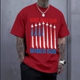 thumbnail image 4 of adaychics Patriotic Shirts for Men 250 Years Short Sleeve Crewneck Cotton Tee Shirts Fashion Clothes for Leisure Travel, 4 of 7