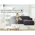 thumbnail image 4 of SEENYOO 108.7" Lounge Sofa, Gray Sofa Bed for Living Room, Modular L-Shape Cloud Couch with Memory Foam & Oversized Chaise, 3-Seat Sectional, 4 of 10