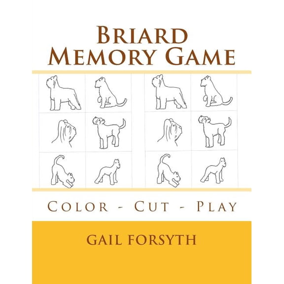 Briard Memory Game: Color - Cut - Play, (Paperback)