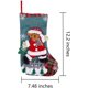 thumbnail image 2 of 4 calcetines navideños de terciopelo para decoración del árbol de Navidad, colgante de Papá Noel y muñeco de nieve para colgar adornos navideños (12,2 x 7,48 pulgadas), 2 of 7