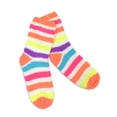 thumbnail image 3 of TeeHee Women's Warm Winter Cozy Fuzzy Slipper Socks 2 Pair Colorful Stripes, 3 of 9