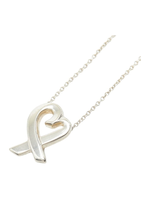 Pre-Owned Tiffany & Co. Loving Heart Necklace, SV925 Silver, Women's.