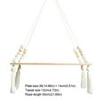 thumbnail image 5 of AMERTEER N^ordic Style Hanging Shelf  With Free Rope  Home Decoration  Wood  White, 5 of 5