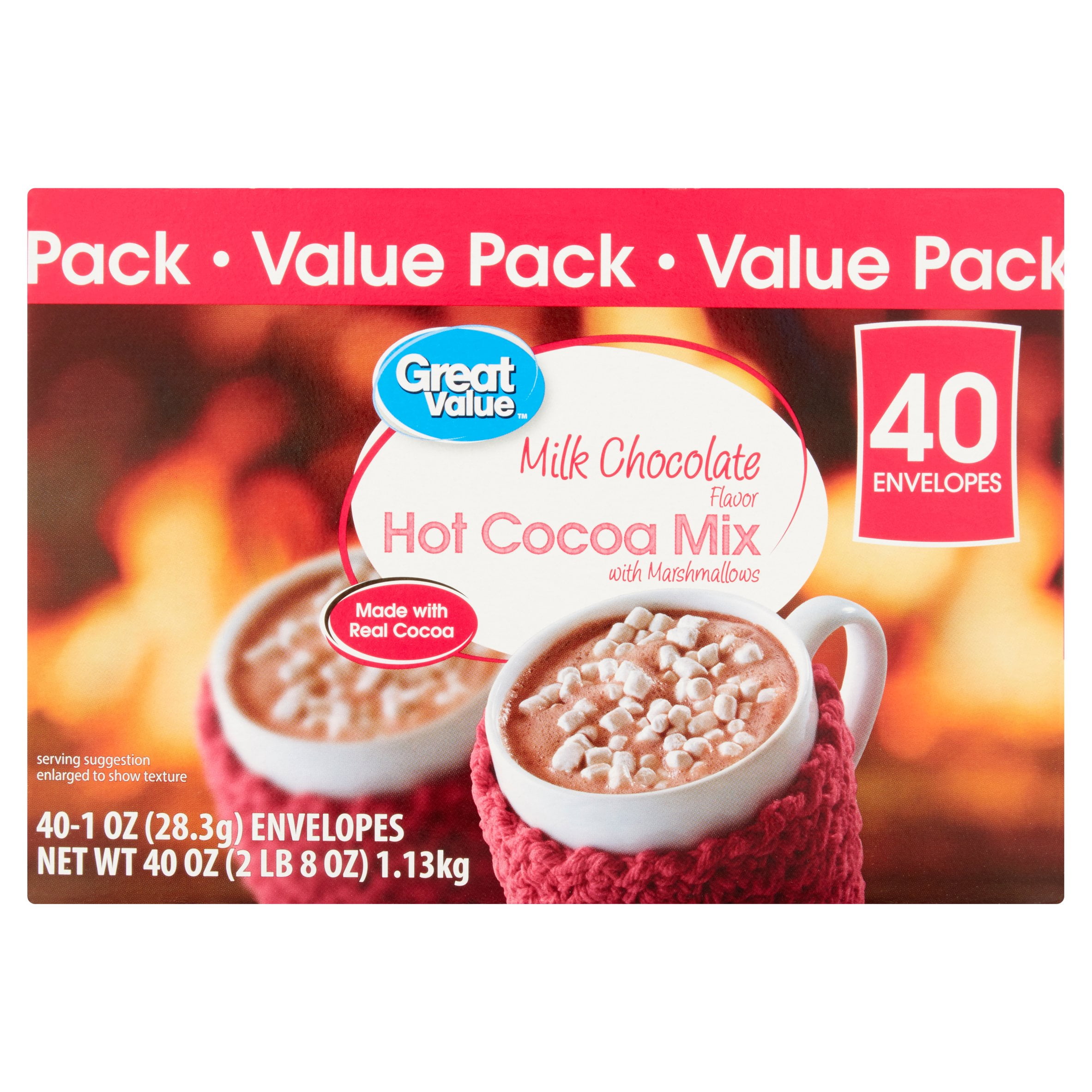 Great Value Hot Cocoa with Marshmallows, 40 ct, 40 oz by Wal-Mart Stores, Inc.