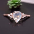 thumbnail image 2 of Pear Moonstone Engagement Ring Diamond Statement Women Jewelry July Birthstone Wedding Ring Blue Fire Gemstone Ring Gift For Her, 2 of 5