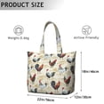 thumbnail image 5 of Rooster Print Travel Bag, Chicken and Egg Farmhouse Duffel Tote for Women, Cute Chick and Barn Design, Country Style Weekender, 5 of 5